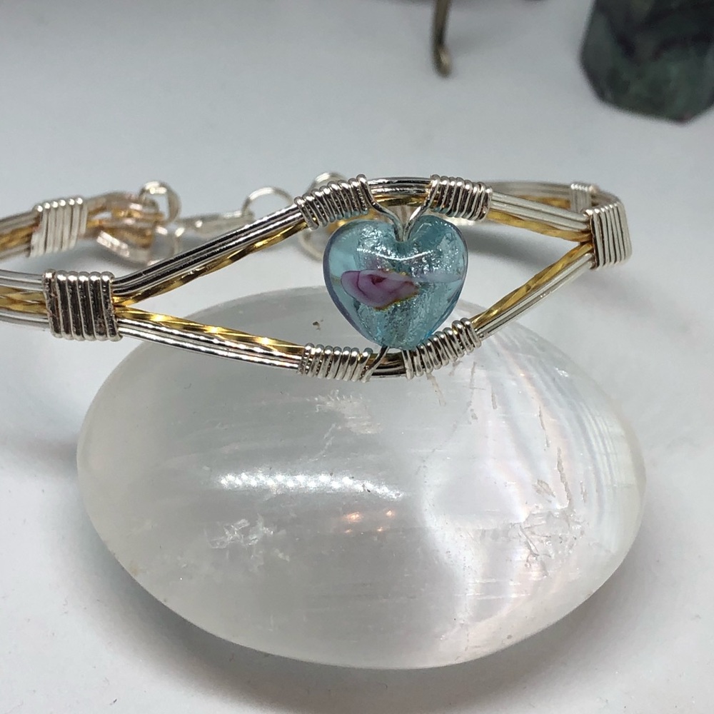 Clearence//Handmade wire wrapped bracelet
